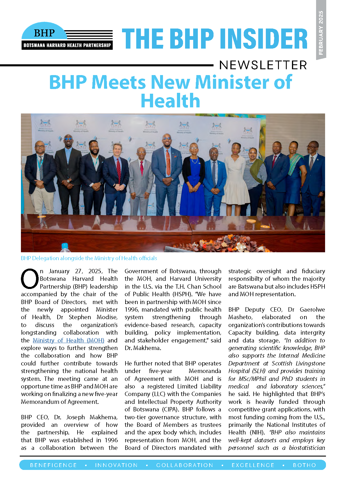 BHP Monthly Newsletter, February 2025
