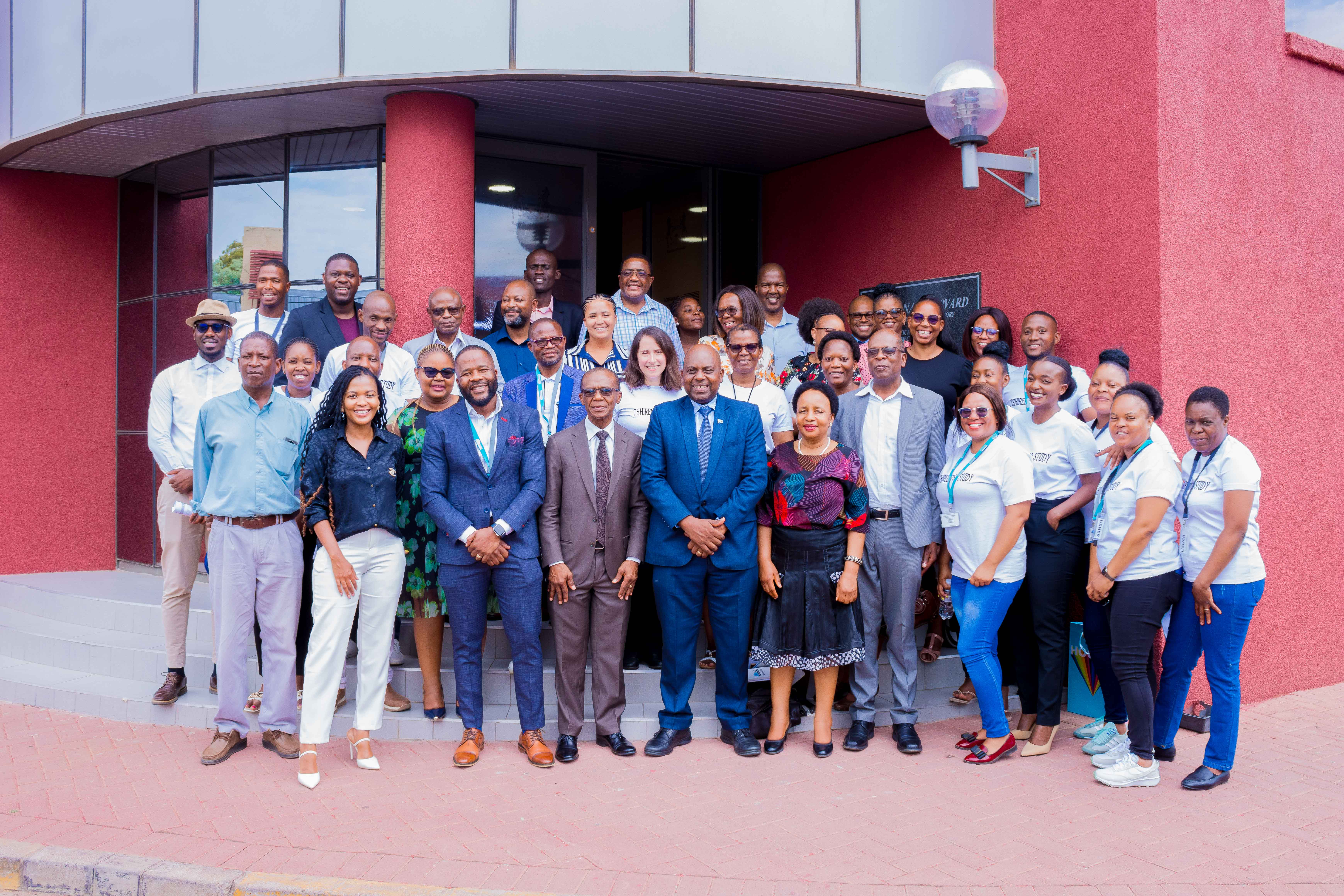 Tshireletso Team with Ministry of Health Deputy Permanent Secretary Mr. Moses Keetile, Dr. Nkomo and Mrs Ramaabya