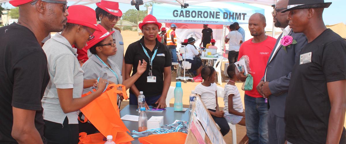 BHP Team interacting with members of the public at World TB Day commemoration